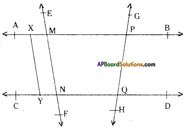 AP Board 9th Class Maths Solutions Chapter 4 Lines and Angles Ex 4.1 1