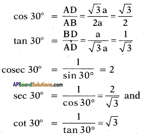 AP SSC 10th Class Maths Solutions Chapter 11 Trigonometry InText Questions 16