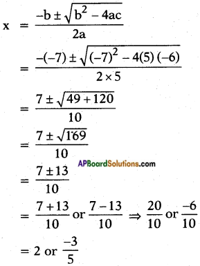 AP SSC 10th Class Maths Solutions Chapter 5 Quadratic Equations Ex 5.3 6