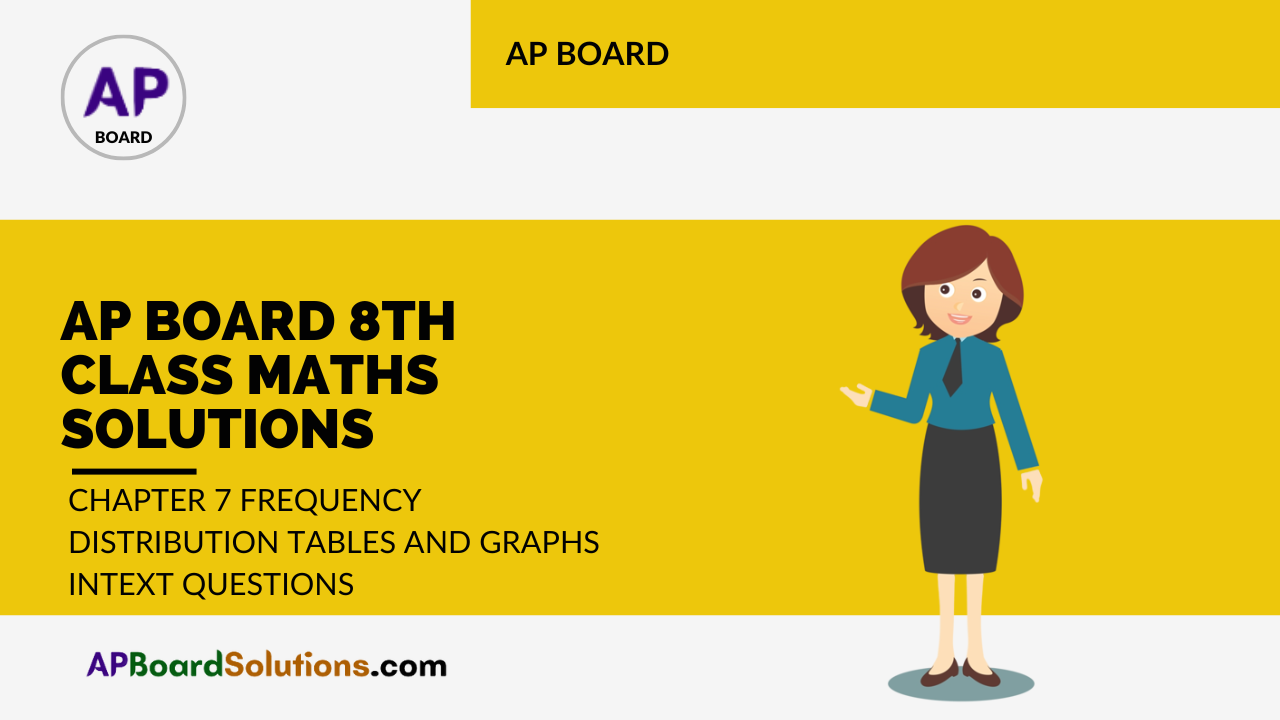 AP Board 8th Class Maths Solutions Chapter 7 Frequency Distribution Tables and Graphs InText Questions