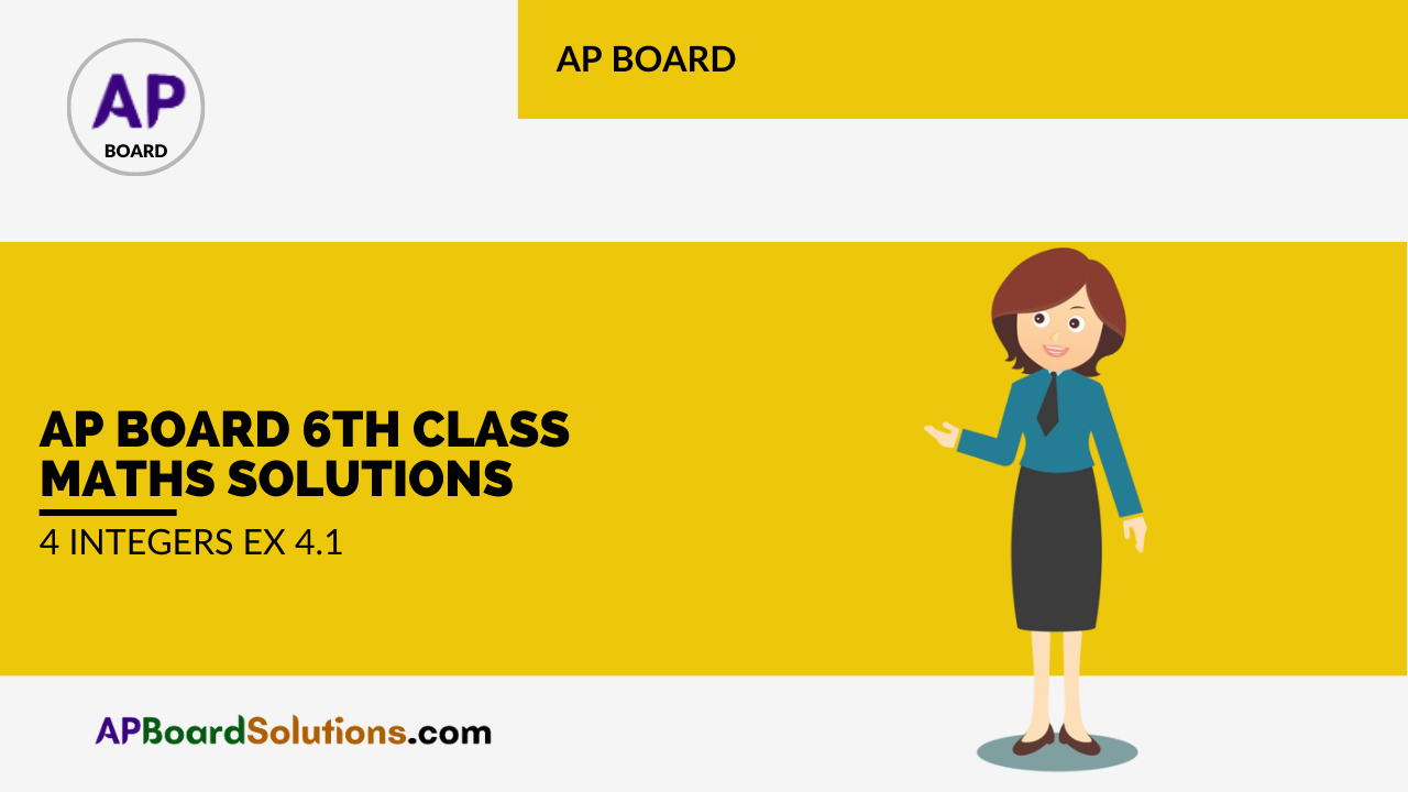 AP Board 6th Class Maths Solutions Chapter 4 Integers Ex 4.1