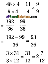 AP Board 6th Class Maths Solutions Chapter 5 Fractions and Decimals Unit Exercise 1