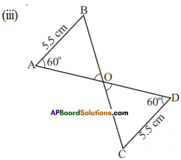 AP Board 7th Class Maths Solutions Chapter 8 Congruency of Triangles Ex 3 3