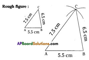 AP Board 7th Class Maths Solutions Chapter 9 Construction of Triangles Ex 1 1