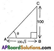 AP 10th Class Maths Bits Chapter 12 Applications of Trigonometry with Answers 15