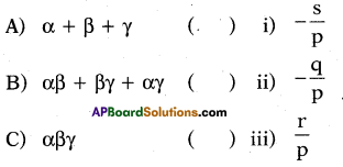 AP 10th Class Maths Bits Chapter 3 Polynomials Bits 25