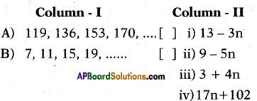 AP 10th Class Maths Bits Chapter 6 Progressions Bits 3