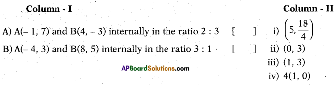 AP 10th Class Maths Bits Chapter 7 Coordinate Geometry with Answers 13
