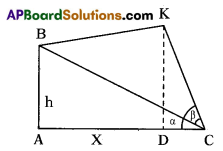 AP 10th Class Maths Important Questions Chapter 12 Applications of Trigonometry 15