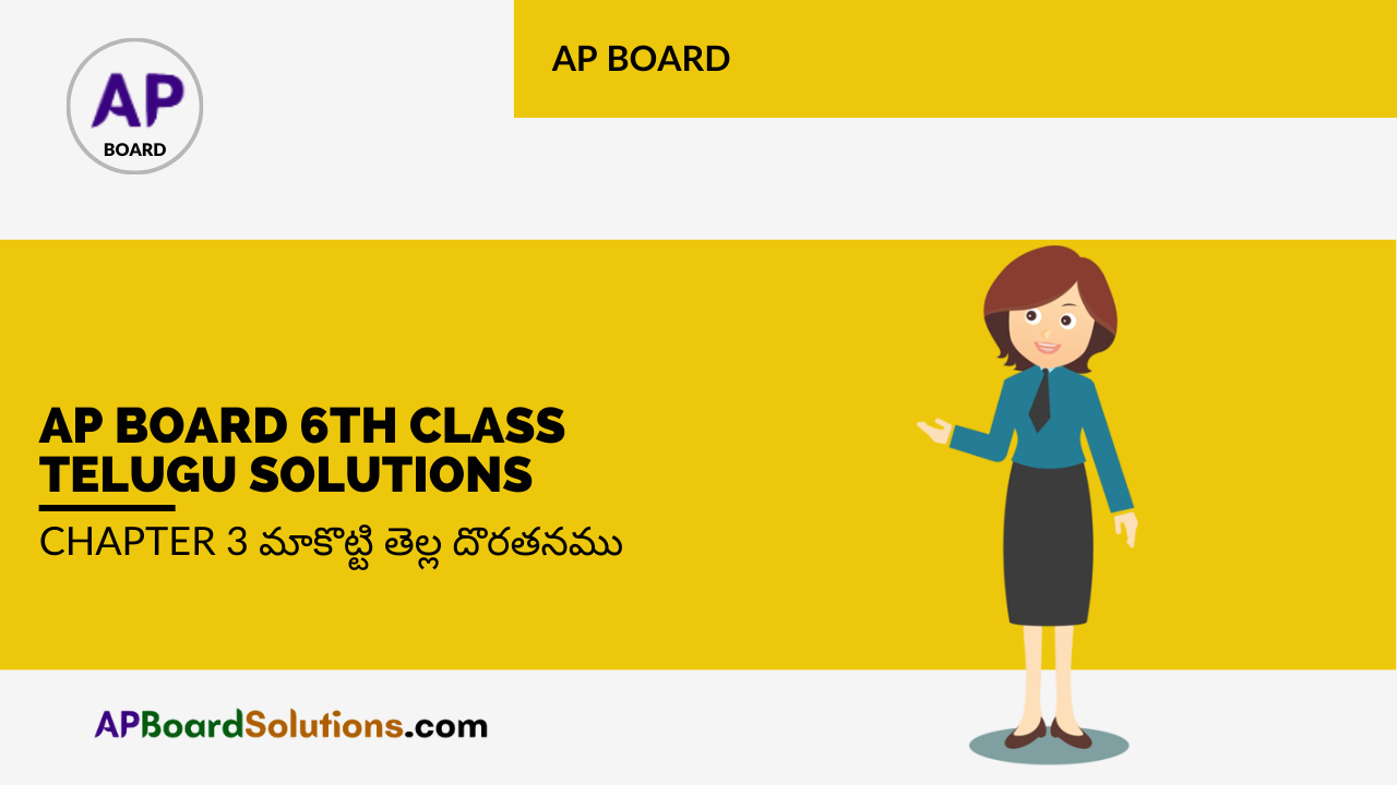 AP Board 6th Class Telugu Solutions Chapter 3 మాకొట్టి తెల్ల దొరతనము