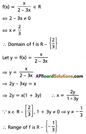 Inter 1st Year Maths 1A Functions Solutions Ex 1(c) II Q3(ii)