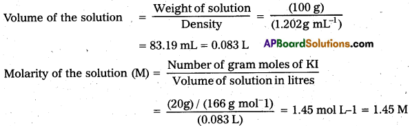 AP Inter 2nd Year Chemistry Study Material Chapter 2 Solutions 28