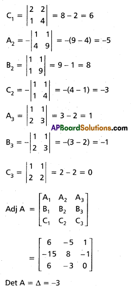 Inter 1st Year Maths 1A Matrices Solutions Ex 3(h) Q2(ii).1