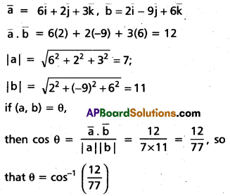 Inter 1st Year Maths 1A Products of Vectors Important Questions 1