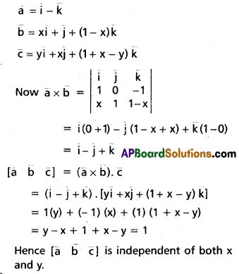 Inter 1st Year Maths 1A Products of Vectors Solutions Ex 5(c) III Q10