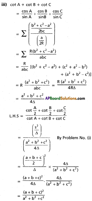 Inter 1st Year Maths 1A Properties of Triangles Solutions Ex 10(a) III Q1.2