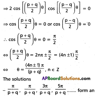Inter 1st Year Maths 1A Trigonometric Equations Important Questions 1