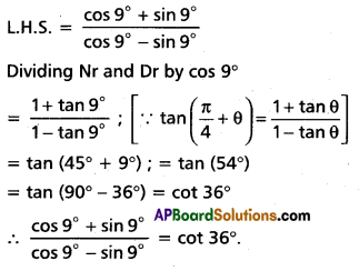 Inter 1st Year Maths 1A Trigonometric Ratios up to Transformations Important Questions 22