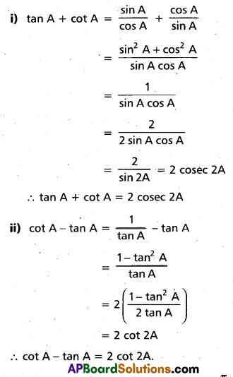 Inter 1st Year Maths 1A Trigonometric Ratios up to Transformations Important Questions 31