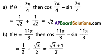 Inter 1st Year Maths 1A Trigonometric Ratios up to Transformations Solutions Ex 6(a) I Q3(iv)