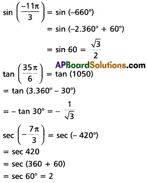 Inter 1st Year Maths 1A Trigonometric Ratios up to Transformations Solutions Ex 6(a) II Q2(i)