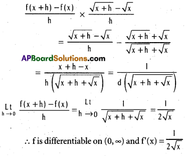 Inter 1st Year Maths 1B Differentiation Important Questions 2
