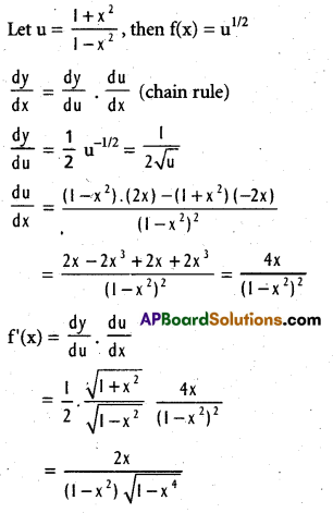 Inter 1st Year Maths 1B Differentiation Important Questions 9