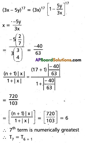 Inter 2nd Year Maths 2A Binomial Theorem Important Questions 33