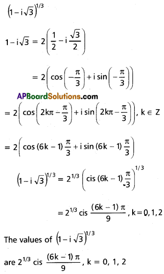 Inter 2nd Year Maths 2A De Moivre’s Theorem Solutions Ex 2(b) I Q1(i)