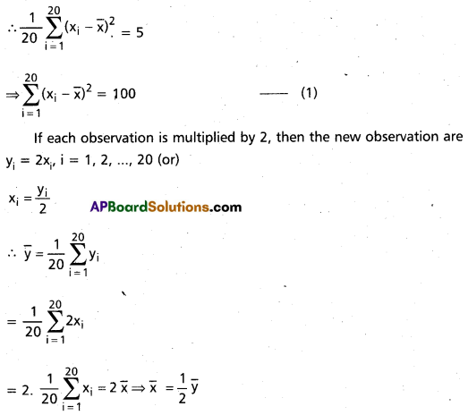 Inter 2nd Year Maths 2A Measures of Dispersion Important Questions 62