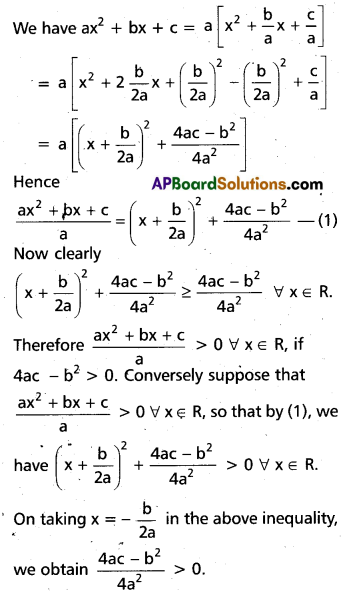 Inter 2nd Year Maths 2A Quadratic Expressions Important Questions 1
