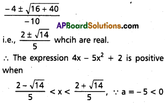 Inter 2nd Year Maths 2A Quadratic Expressions Important Questions 35