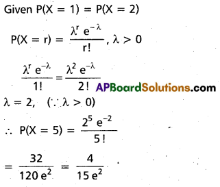 Inter 2nd Year Maths 2A Random Variables and Probability Distributions Important Questions 39