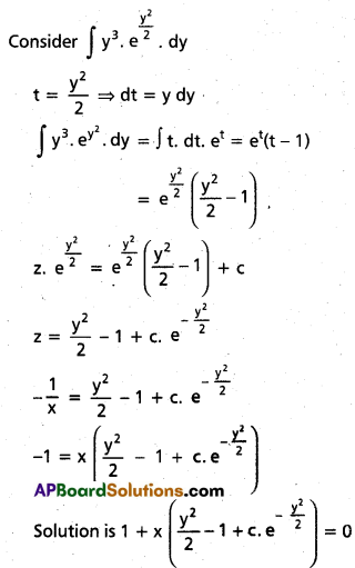 Inter 2nd Year Maths 2B Differential Equations Important Questions 14