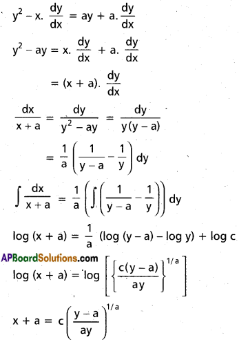 Inter 2nd Year Maths 2B Differential Equations Important Questions 19