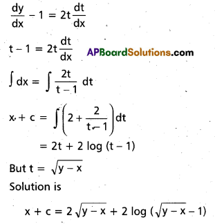 Inter 2nd Year Maths 2B Differential Equations Important Questions 30
