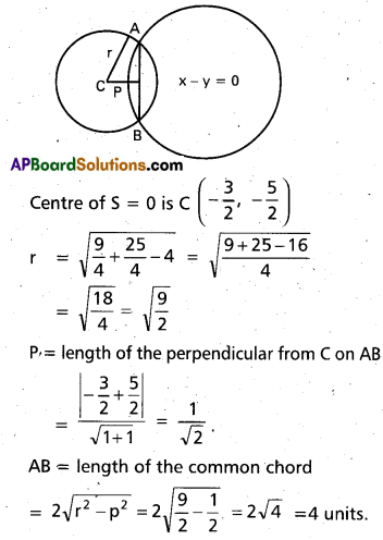 Inter 2nd Year Maths 2B System of Circles Important Questions 3