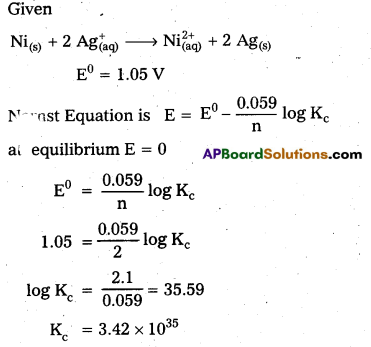 AP Inter 2nd Year Chemistry Important Questions Chapter 3(a) Electro Chemistry 20