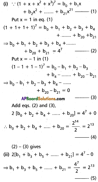 Inter 2nd Year Maths 2A Binomial Theorem Solutions Ex 6(a) II Q10