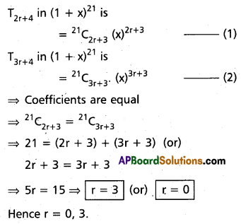 Inter 2nd Year Maths 2A Binomial Theorem Solutions Ex 6(a) II Q13