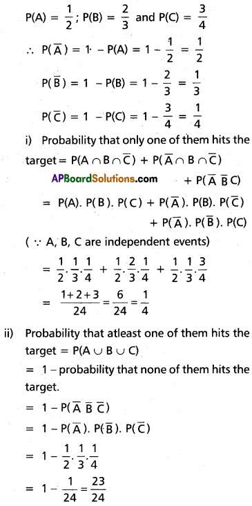 Inter 2nd Year Maths 2A Probability Solutions Ex 9(c) III Q2