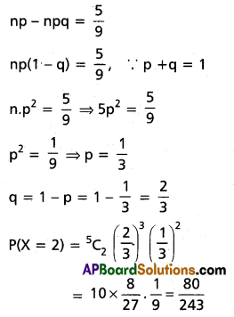 Inter 2nd Year Maths 2A Random Variables and Probability Distributions Solutions Ex 10(b) I Q4