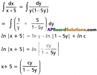 Inter 2nd Year Maths 2B Differential Equations Solutions Ex 8(b) 5