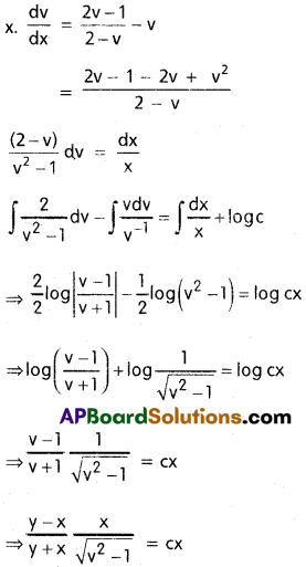 Inter 2nd Year Maths 2B Differential Equations Solutions Ex 8(c) 22