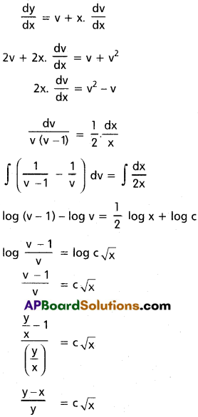 Inter 2nd Year Maths 2B Differential Equations Solutions Ex 8(c) 25