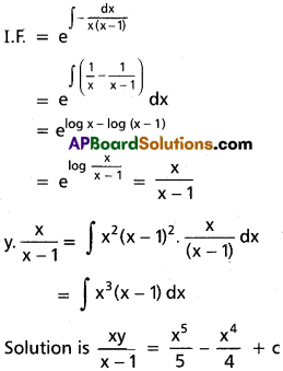 Inter 2nd Year Maths 2B Differential Equations Solutions Ex 8(e) 10