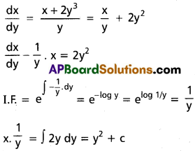 Inter 2nd Year Maths 2B Differential Equations Solutions Ex 8(e) 11