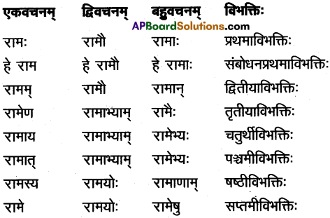 AP Inter 1st Year Sanskrit Study Material शब्दरूपाणि 1