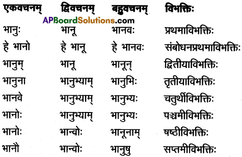 AP Inter 1st Year Sanskrit Study Material शब्दरूपाणि 5