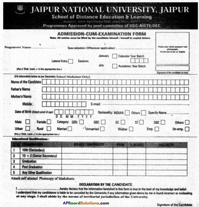 AP Inter 2nd Year English Grammar Completing a Form 17